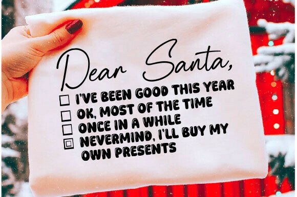 A Designer's Take on the Christmas Checklist Graphic for T-Shirt Projects