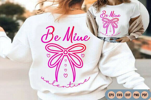 A Romantic Brand Asset: The 'Be Mine Valentine' SVG for Graphics & T-Shirt Designs