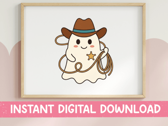 Crafting a Friendly Cowboy Ghost Graphic for Halloween