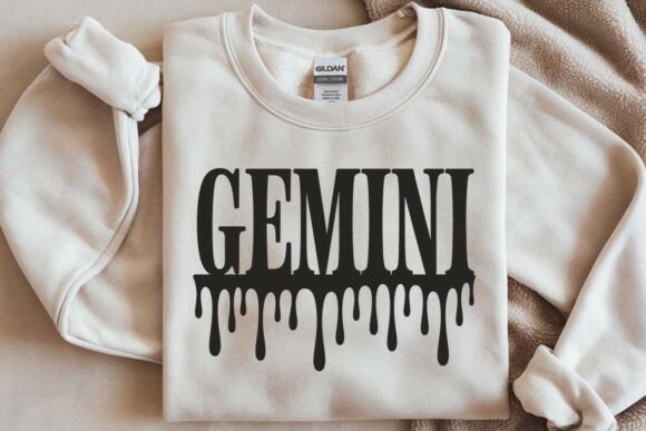 Gemini Zodiac Drip SVG Afro Birthday Graphics for T-Shirt Designs