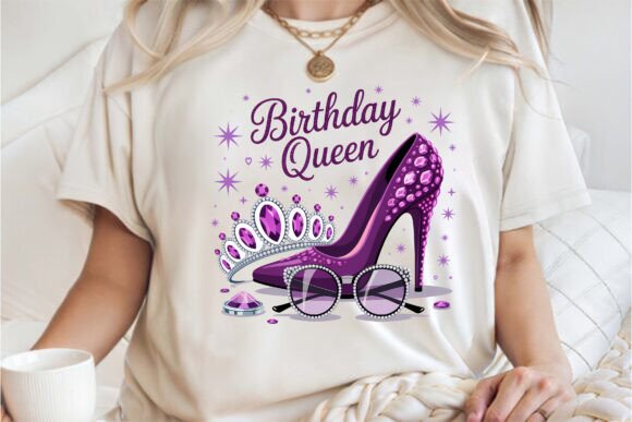 Reviewing the Birthday Queen PNG as a T-Shirt Design Graphic