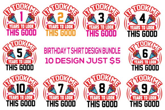 This Birthday T-Shirt Bundle Offers Publishing-Ready Graphics
